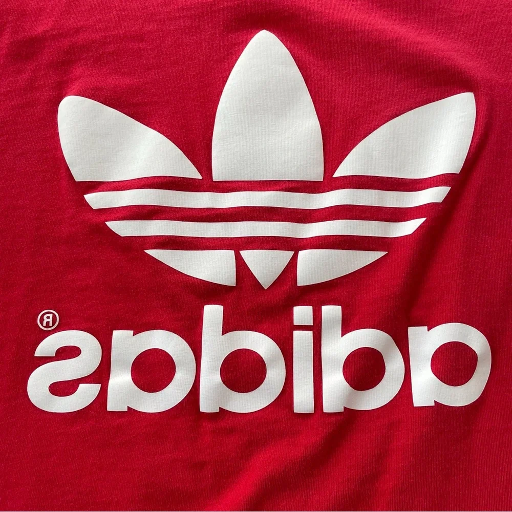 adidas red crewneck
